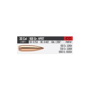 PALLE NOSLER CUSTOM COMPETITION CAL. 30 168GR CONF. DA 250 - immagine 5